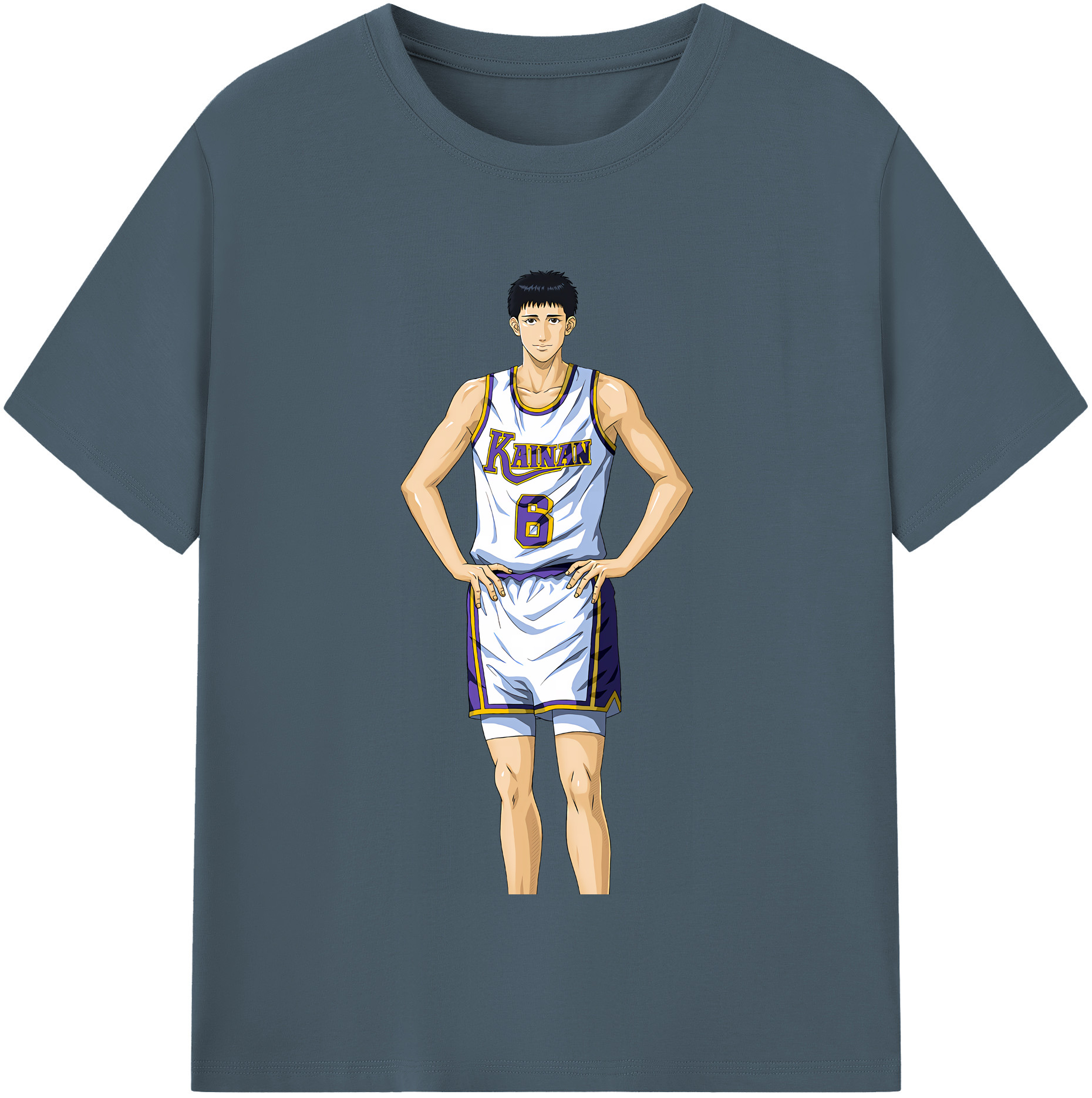 SLAM DUNK／スラムダンク 綿100％半袖Tシャツ（フロントプリント）